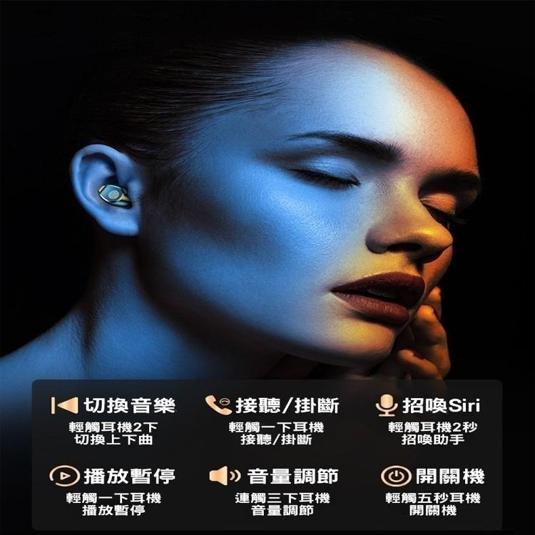 TWS F9 藍牙 5.1 真無線藍牙耳機 耳機 可做 手機支架 LED顯示 IPX7防水 Bluetooth 無線耳機-細節圖6