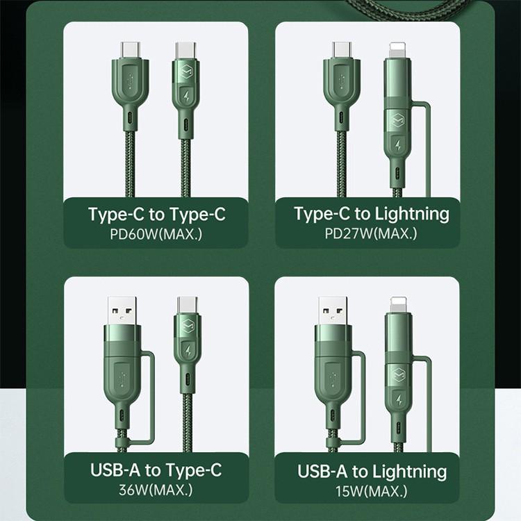 多功能 PD 快充線 Type-C C to C Lightning PD快充 傳輸線 QC3.0 3A 60W 充電線-細節圖4