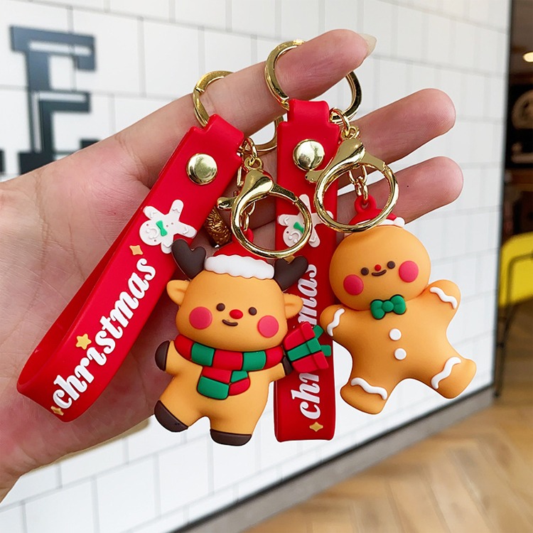 聖誕節 聖誕主題 Christmas 鑰匙圈 聖誕節鑰匙圈 交換禮物 鑰匙 吊飾 聖誕老人 麋鹿 鑰匙環 鑰匙吊飾-細節圖3