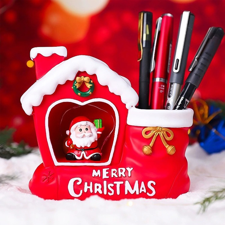 Christmas 聖誕節 禮物 交換禮物 聖誕老人 置物盒 聖誕造型 聖誕 造型 辦公桌 擺飾 聖誕造型置物盒-細節圖2