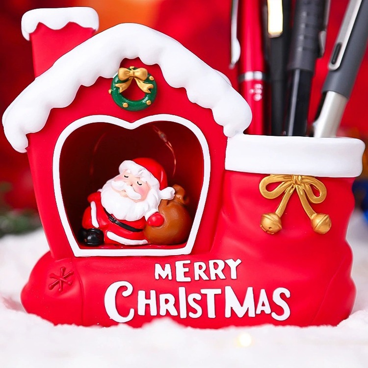 Christmas 聖誕節 禮物 交換禮物 聖誕老人 置物盒 聖誕造型 聖誕 造型 辦公桌 擺飾 聖誕造型置物盒-細節圖3