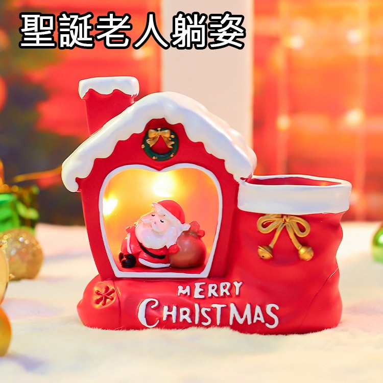 Christmas 聖誕節 禮物 交換禮物 聖誕老人 置物盒 聖誕造型 聖誕 造型 辦公桌 擺飾 聖誕造型置物盒-細節圖7