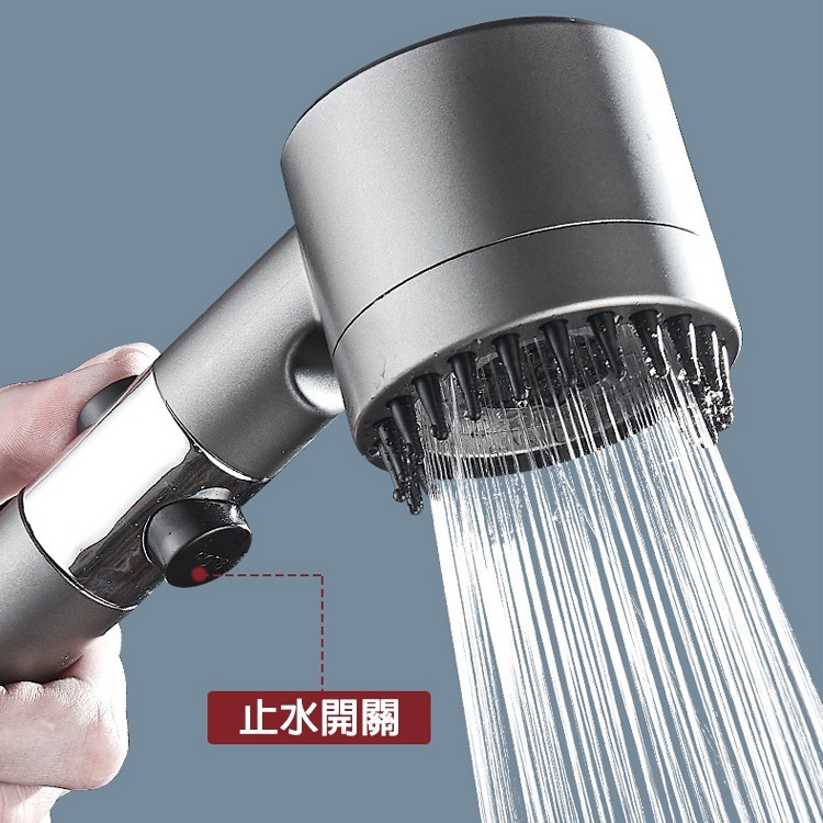 三檔 帶濾心 增壓蓮蓬頭 蓮蓬頭 淋浴蓮蓬頭 三 段式 花灑 一鍵止水 花灑蓮蓬頭 spa蓮蓬頭 三段式蓮蓬頭-細節圖4