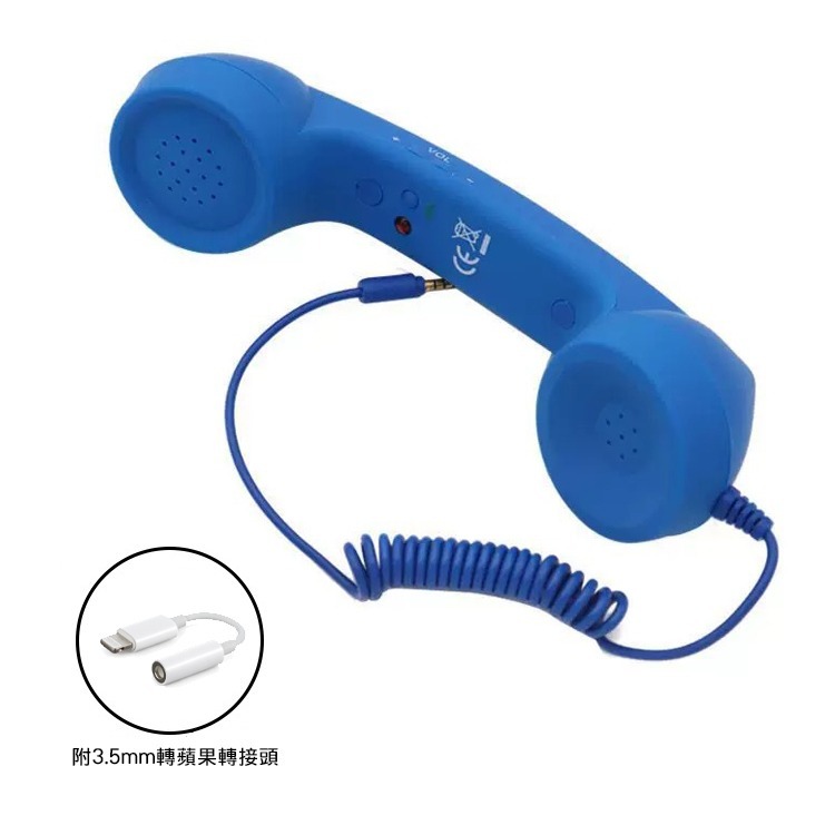 復古電話聽筒耳機 Type-C有線耳機 高清通話 即插即用 Type C 手持電話造型 聽筒式耳機 耳機 創意話筒 話筒-細節圖9