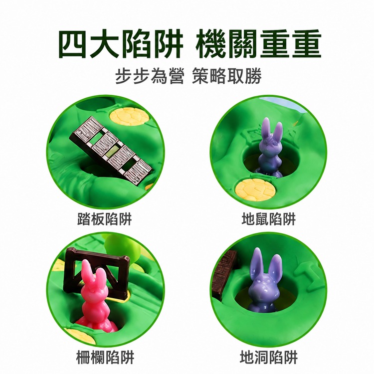 龜兔陷阱 闖關 桌遊 兔子陷阱 益智玩具 兒童 玩具 邏輯 思維 親子互動 遊戲 生日禮物 兒童玩具 親子桌遊 益智遊戲-細節圖3