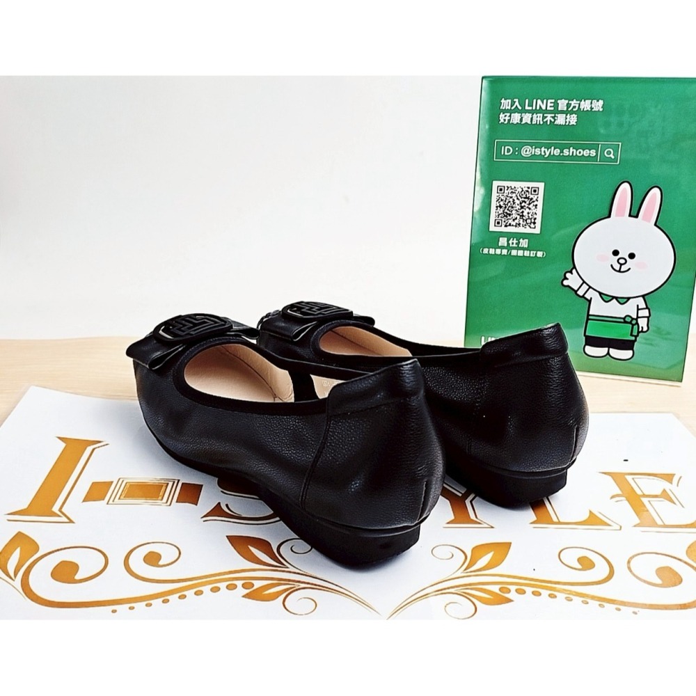 📣 敲碗！好評加碼黑色來囉！🔥🔥 ♀️女：蝴蝶結圓釦皮革編織淑女鞋(黑色)  👑尺寸：36-40(整碼) 👑顏-細節圖5