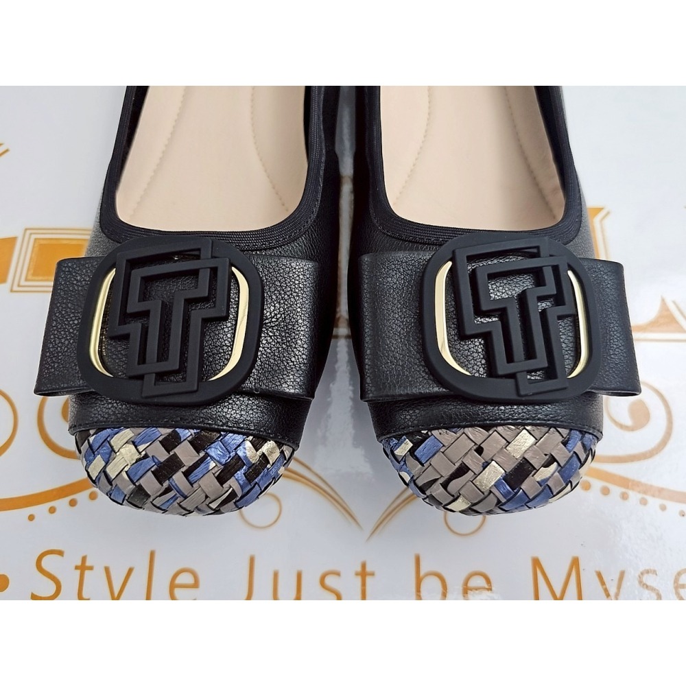 📣 敲碗！好評加碼黑色來囉！🔥🔥 ♀️女：蝴蝶結圓釦皮革編織淑女鞋(黑色)  👑尺寸：36-40(整碼) 👑顏-細節圖7