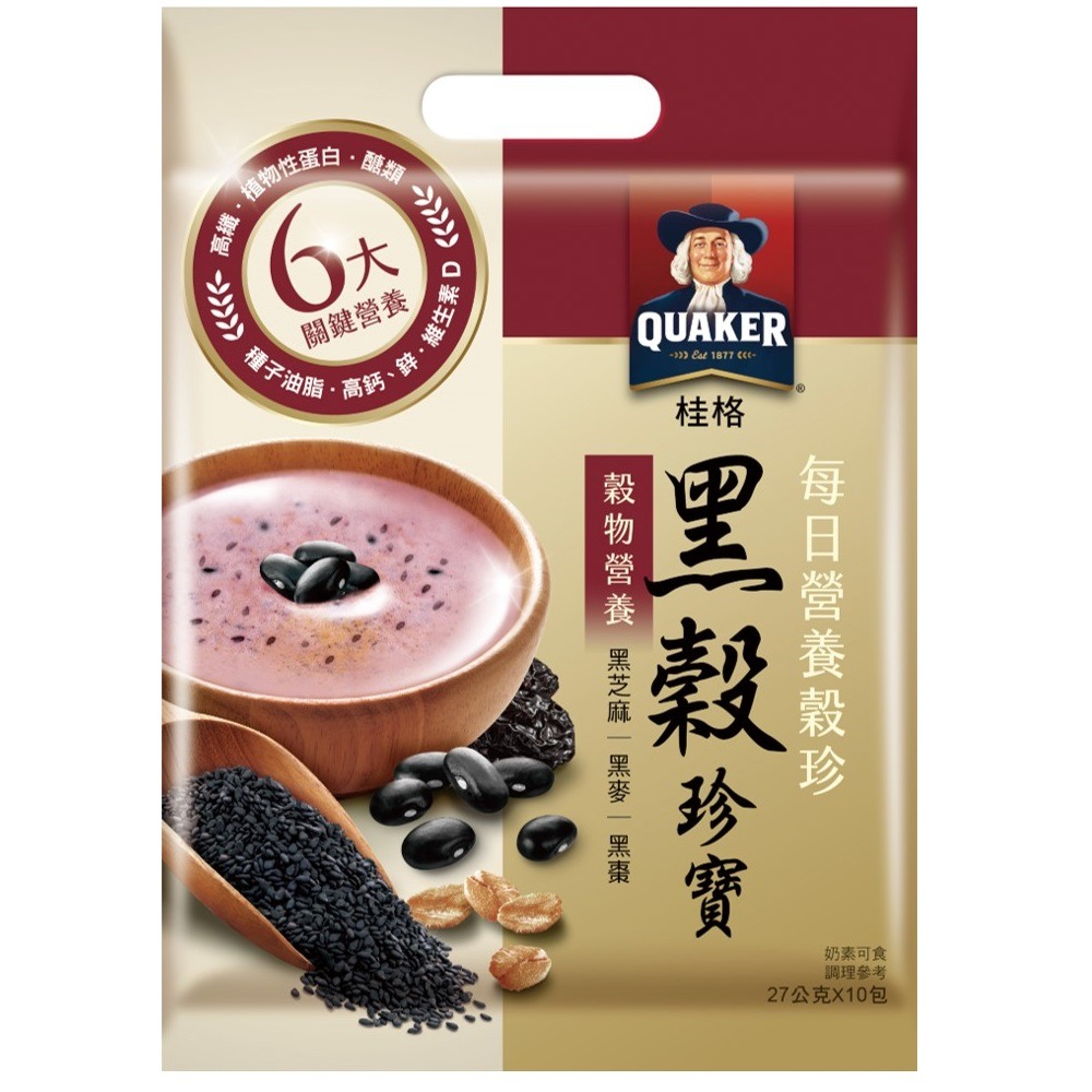 【啾啾蛋小舖】桂格QUAKER。桂格QUAKER。營養穀珍系列(杏仁蓮子/黑穀珍寶/核桃堅果/穀麥全餐/鮮蔬野菇)-規格圖8