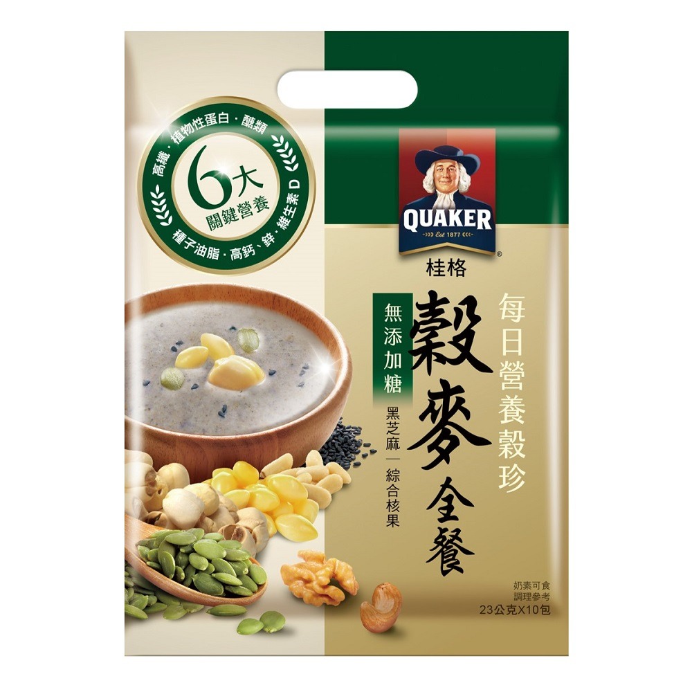 【啾啾蛋小舖】桂格QUAKER。桂格QUAKER。營養穀珍系列(杏仁蓮子/黑穀珍寶/核桃堅果/穀麥全餐/鮮蔬野菇)-規格圖8