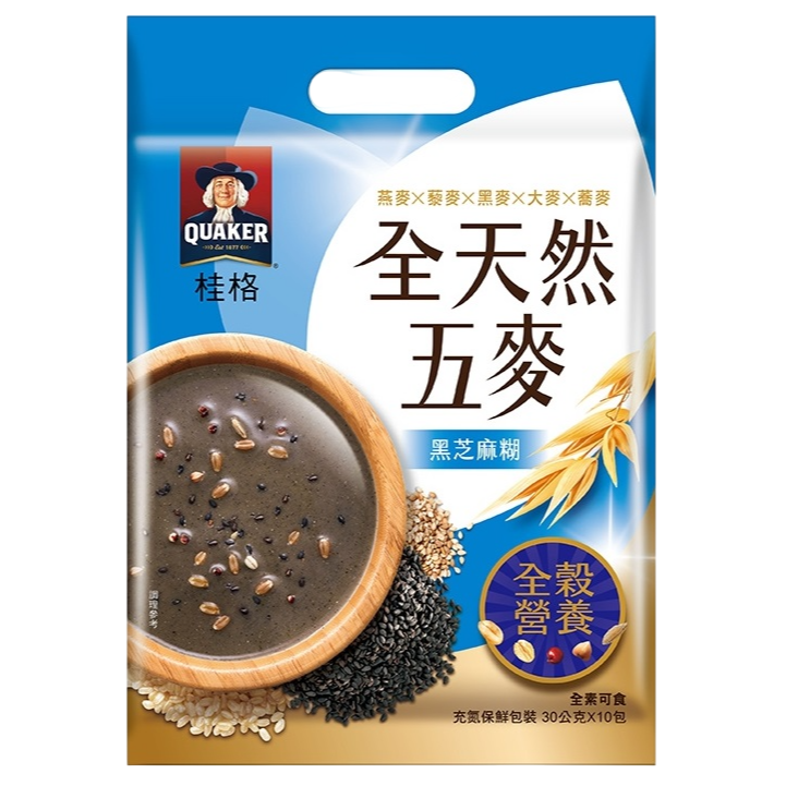 【啾啾蛋小舖】桂格QUAKER。全天然五麥系列(黑芝麻糊/杏仁核桃/松子核桃/山藥白芝麻/嚴選十六/藜麥堅果/黑穀堅果)-規格圖9
