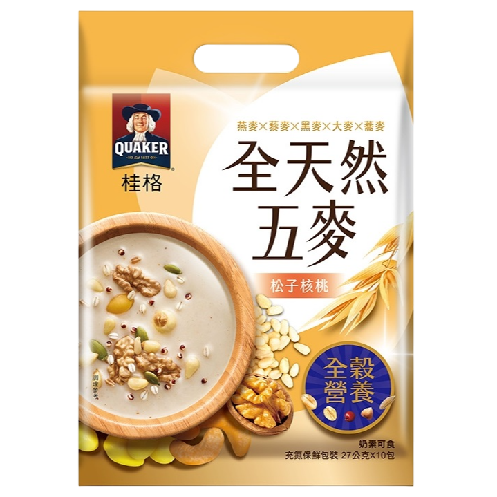 【啾啾蛋小舖】桂格QUAKER。全天然五麥系列(黑芝麻糊/杏仁核桃/松子核桃/山藥白芝麻/嚴選十六/藜麥堅果/黑穀堅果)-規格圖9