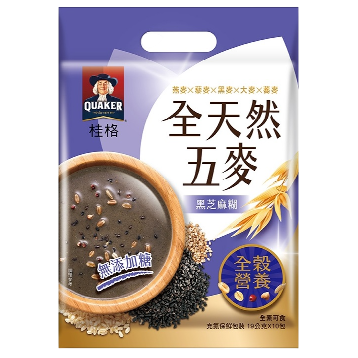 【啾啾蛋小舖】桂格QUAKER。全天然五麥系列(黑芝麻糊/杏仁核桃/松子核桃/山藥白芝麻/嚴選十六/藜麥堅果/黑穀堅果)-規格圖9