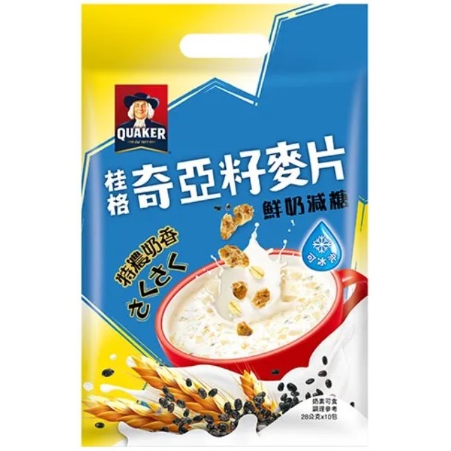 【啾啾蛋小舖】桂格QUAKER。奇亞籽麥片(特濃鮮奶/黑穀堅果/藜麥核桃/草莓歐蕾/鮮奶減糖/穀香堅果)-規格圖8
