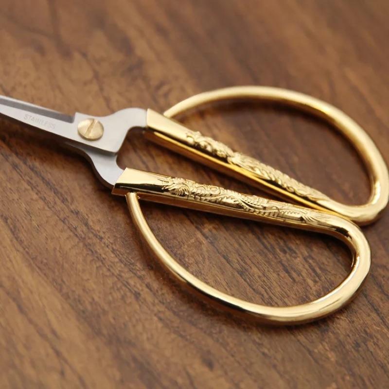 四號▫️總長12.6公分▫️十字繡絲帶繡手工diy刺繡輔助工具剪刀龍鳳剪簡便實-細節圖3