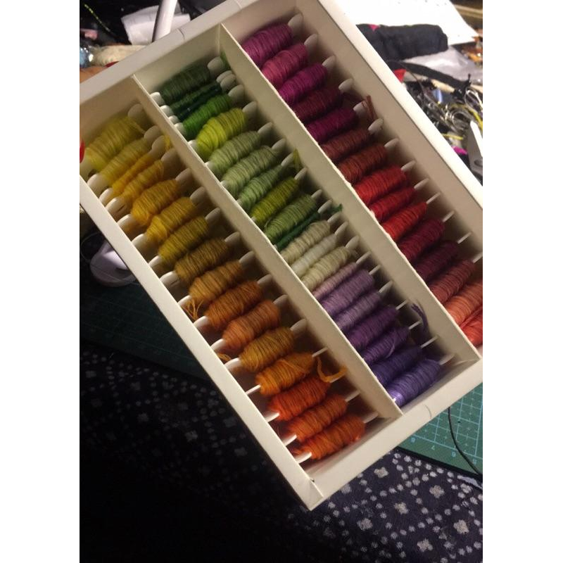 📣促銷🎈100片繡繞線板十字繡塑料繞線板六色隨機-細節圖2