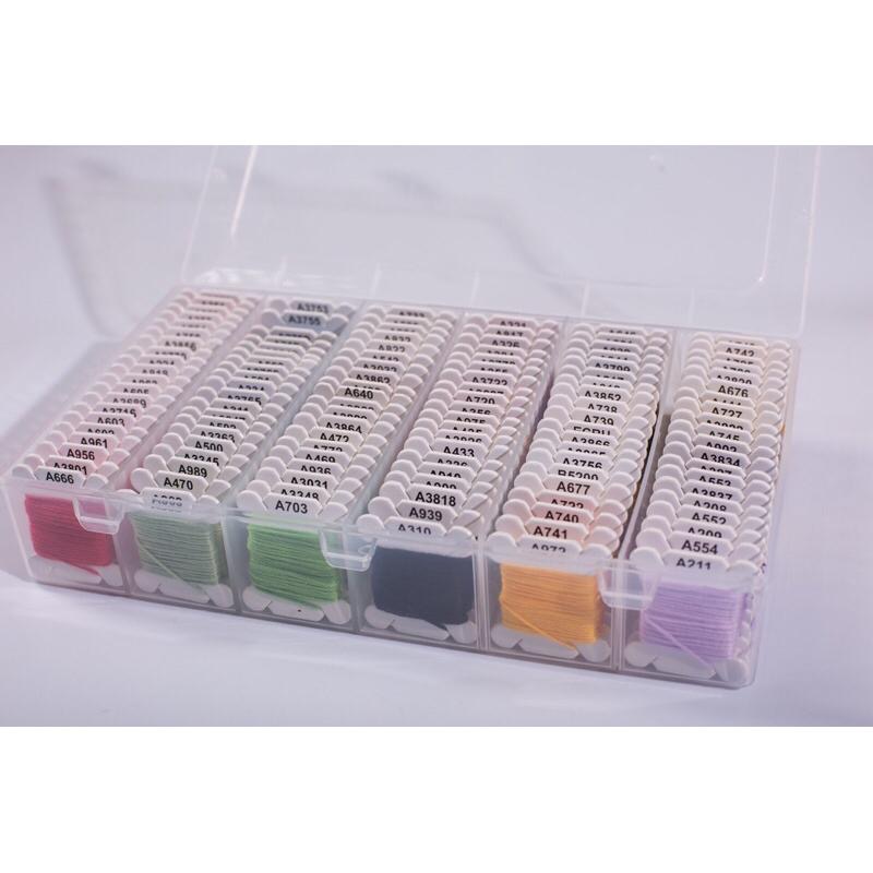 40色-100色收納盒工具剪刀盒裝套裝繡線繡花線25號-細節圖2