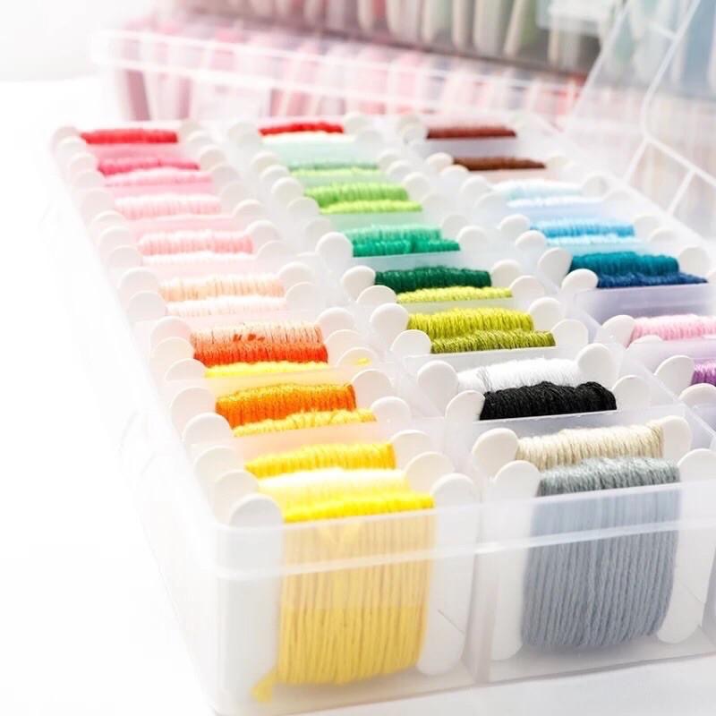 40色-100色收納盒工具剪刀盒裝套裝繡線繡花線25號-細節圖3