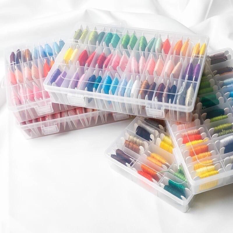 40色-100色收納盒工具剪刀盒裝套裝繡線繡花線25號-細節圖4