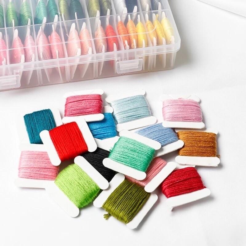 40色-100色收納盒工具剪刀盒裝套裝繡線繡花線25號-細節圖5