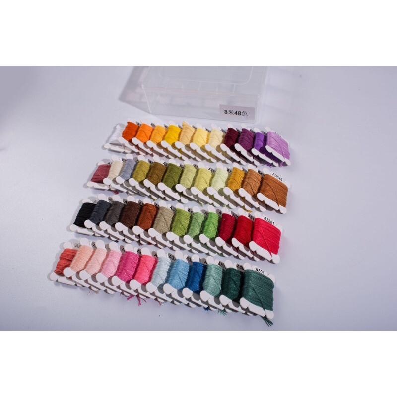 40色-100色收納盒工具剪刀盒裝套裝繡線繡花線25號-細節圖7
