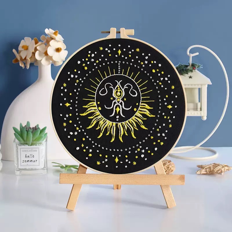 占卜遠古神秘之眼星體月亮🌜原創新款diy手工刺繡材料包套件 英文-規格圖3