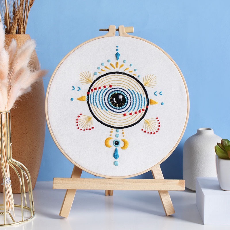 占卜遠古神秘之眼星體月亮🌜原創新款diy手工刺繡材料包套件 英文-規格圖3