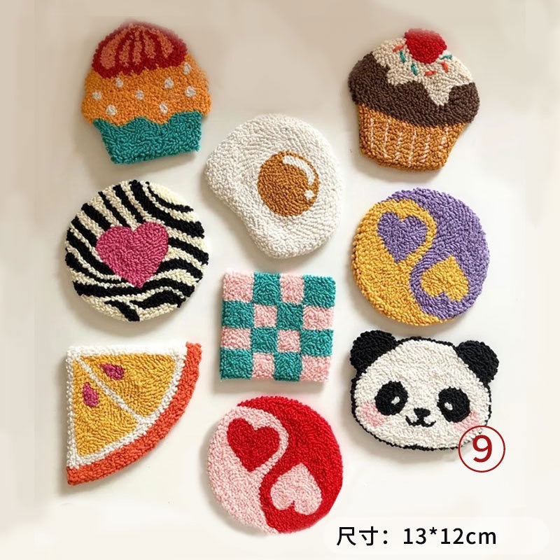 俄羅斯戳戳繡手工diy杯墊毛線裝飾畫戳戳樂零基礎材料包套裝禮物-細節圖2