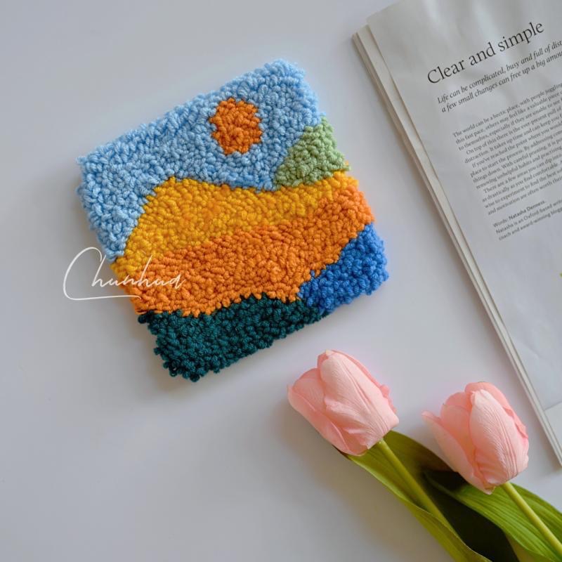 俄羅斯戳戳繡手工diy杯墊毛線裝飾畫戳戳樂零基礎材料包套裝禮物-規格圖6