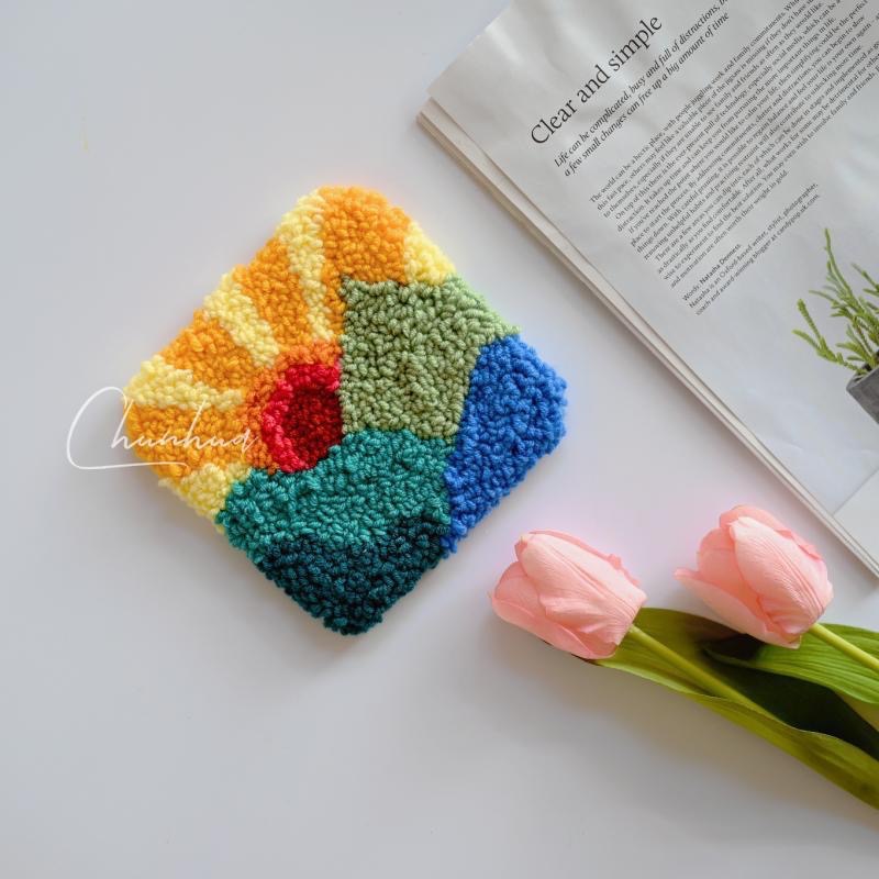 俄羅斯戳戳繡手工diy杯墊毛線裝飾畫戳戳樂零基礎材料包套裝禮物-規格圖6