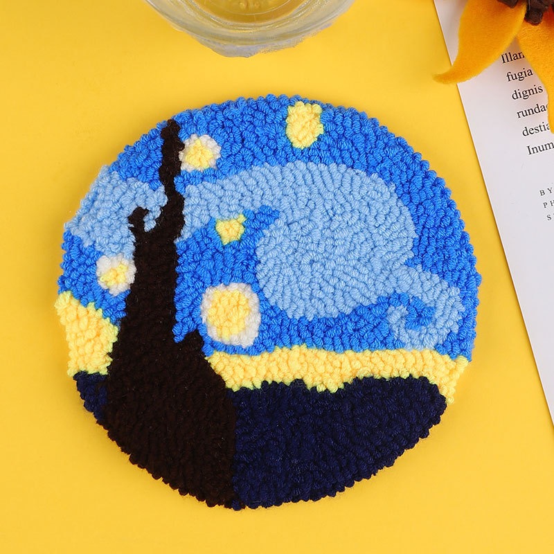 俄羅斯戳戳繡手工diy杯墊毛線裝飾畫戳戳樂零基礎材料包套裝禮物-規格圖6