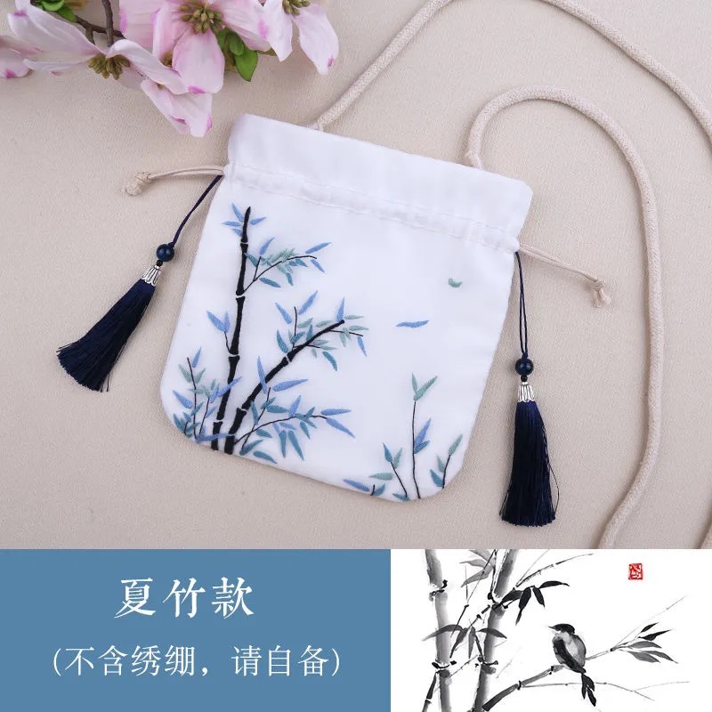 刺繡diy自繡荷包手工製作中國古風漢服搭配小挎包刺繡diy材料包-規格圖11