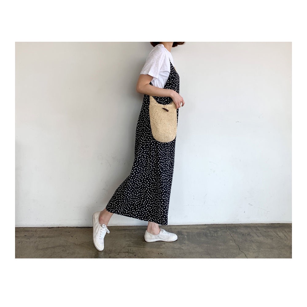 ‼️全新轉售‼️4XL大尺碼 建議90-100公斤套裝背帶褲裙夏季薄款雪紡孕婦吊帶女寬松夏裝闊腿褲九分外穿褲子-細節圖3