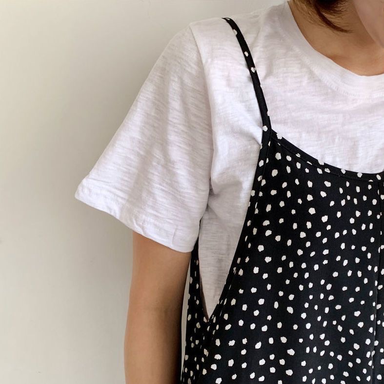 ‼️全新轉售‼️4XL大尺碼 建議90-100公斤套裝背帶褲裙夏季薄款雪紡孕婦吊帶女寬松夏裝闊腿褲九分外穿褲子-細節圖4