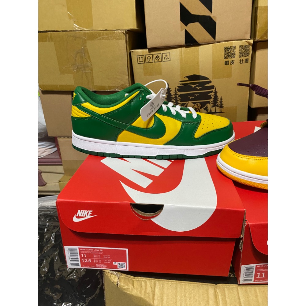 NIKE DUNK 巴西+黃紅 US 11號各一-細節圖2