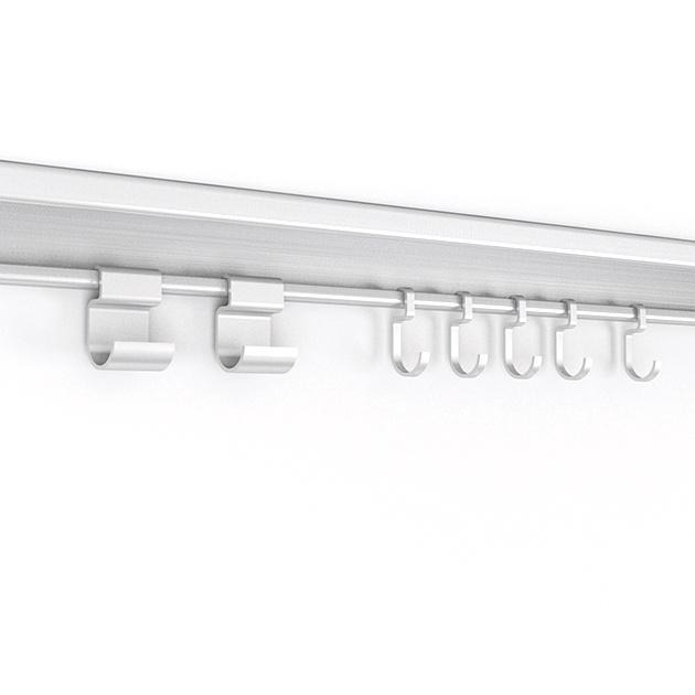 【五金殿】台灣製造易力勾飾條易力勾軌道掛鉤60cm ~300cm易利鉤易利勾鋁條套裝組 DIY 自己配-細節圖2