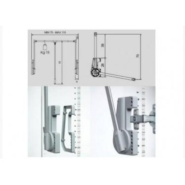 （現貨 台灣出貨） 義大利進口五金 ambos 700 升降吊衣桿 昇降吊衣桿 下拉衣桿 昇降衣架 下拉掛衣桿-細節圖3