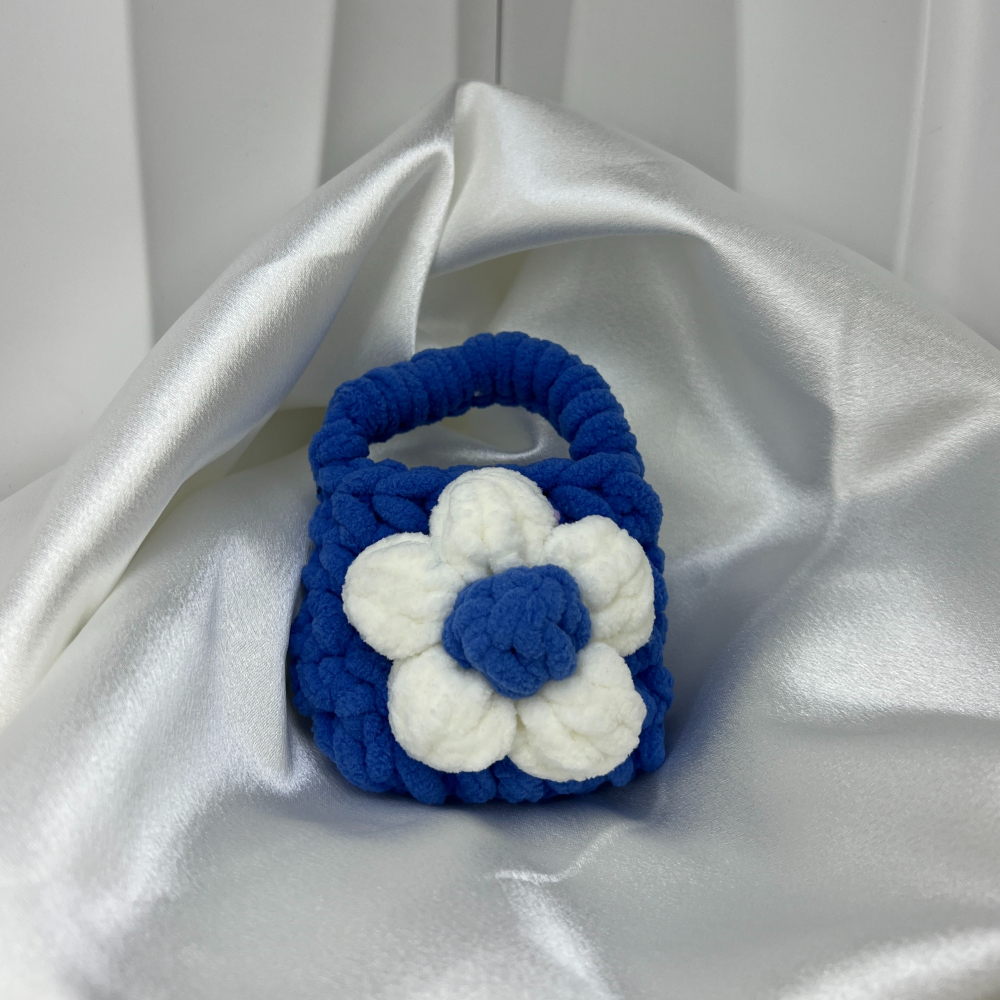 ||董飾 純銀飾品|| 花花針織耳機包-細節圖3