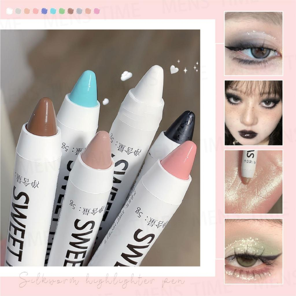 【台灣現貨⚜️Sweet Mint珠光提亮】高光筆 臥蠶筆 眼線棒 眼線筆 臥蠶高光筆眼頭提亮臥蠶爆閃防水臥蠶高光泡泡筆-細節圖2