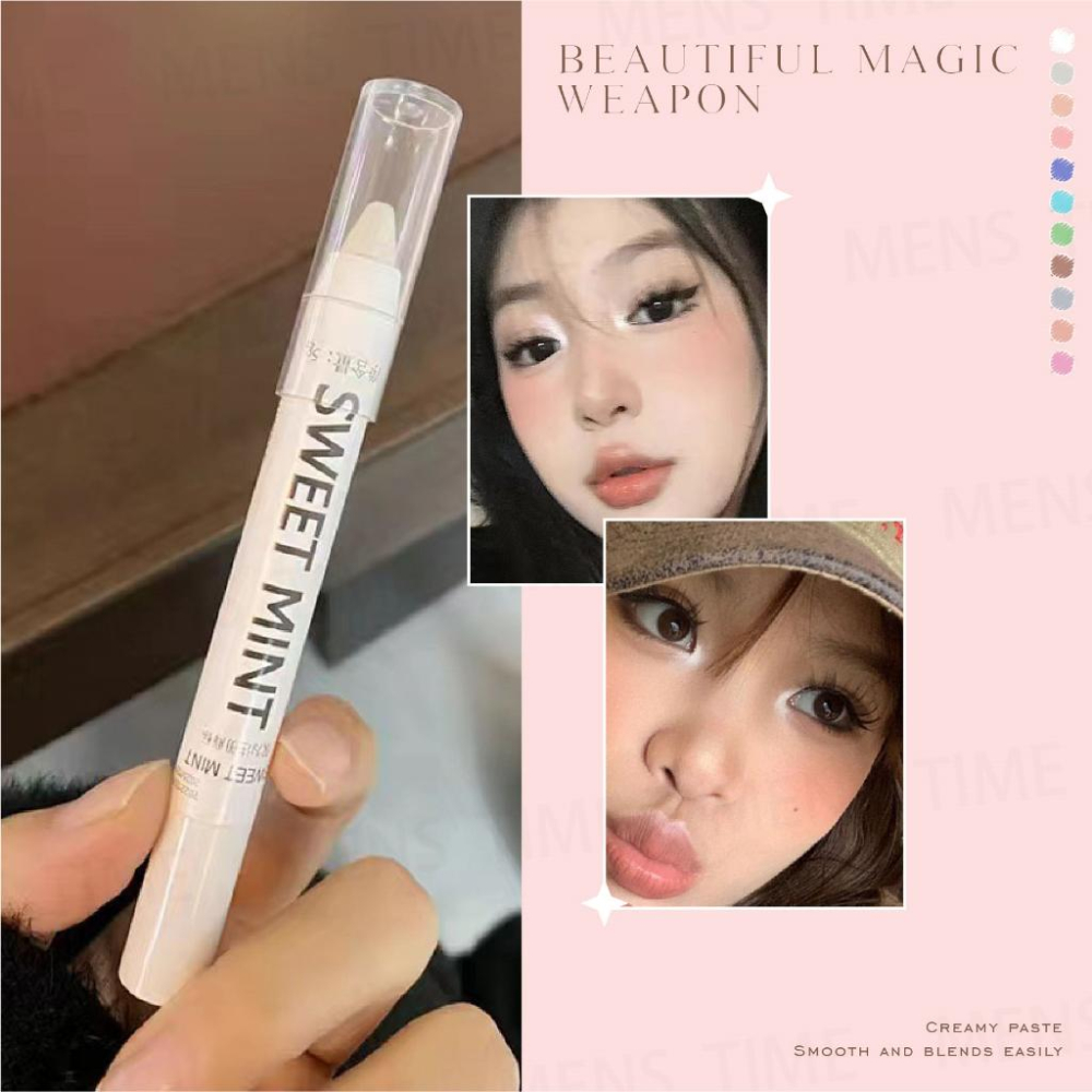 【台灣現貨⚜️Sweet Mint珠光提亮】高光筆 臥蠶筆 眼線棒 眼線筆 臥蠶高光筆眼頭提亮臥蠶爆閃防水臥蠶高光泡泡筆-細節圖5