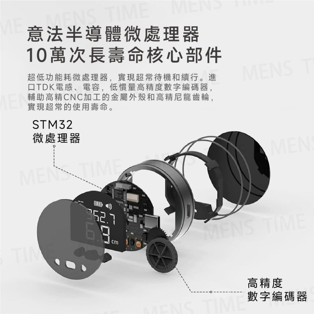 【台灣現貨⚜️直線圓弧曲線都能測】杜克小Q電子尺 捲尺 高清液晶 身高尺 99米長距 測量 測距 皮尺 電子 卷尺 米尺-細節圖3