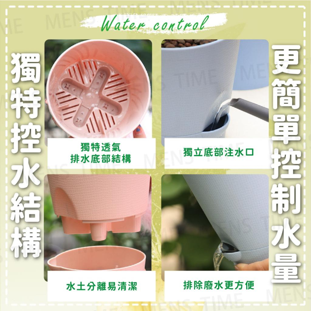 【台灣現貨⚜️自吸水不須澆水 北歐色系】懶人花盆 花盆 水培花盆 大號 水耕盆栽 懶人盆栽 水培 多肉花盆 園藝 小花盆-細節圖5