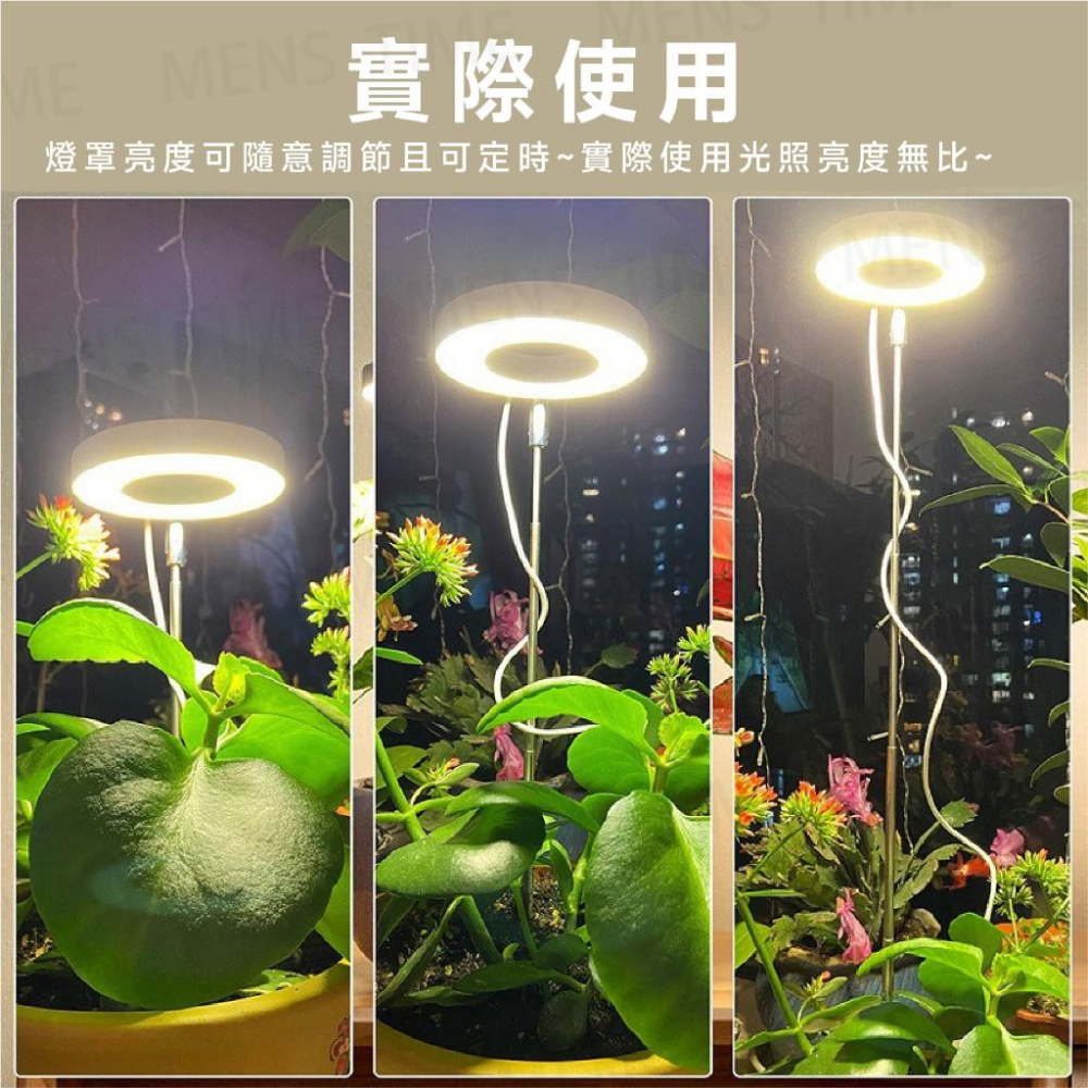 【台灣現貨⚜️仿太陽全光譜 定時開關】植物燈 植物生長燈 led 植物燈 植物燈全光譜 定時調控USB充電 全光譜-細節圖9