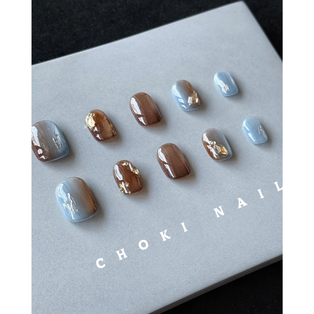 Choki【冰島日落】穿戴甲 短方圓-細節圖4