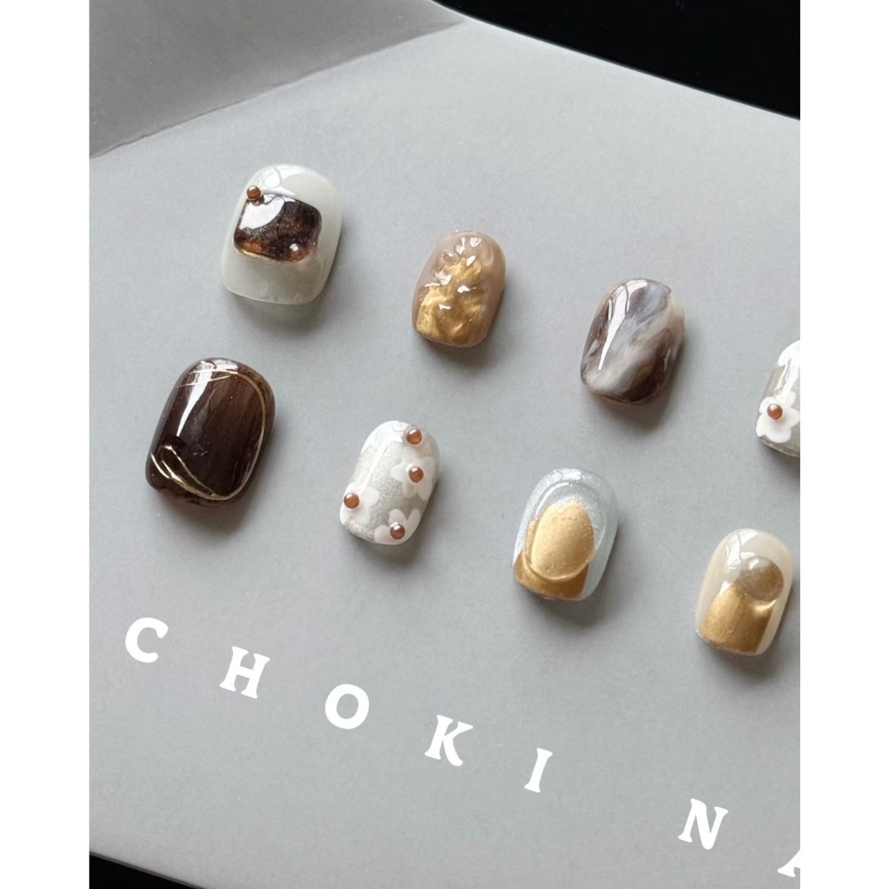 Choki【小秋花露】穿戴甲 短方圓-細節圖2