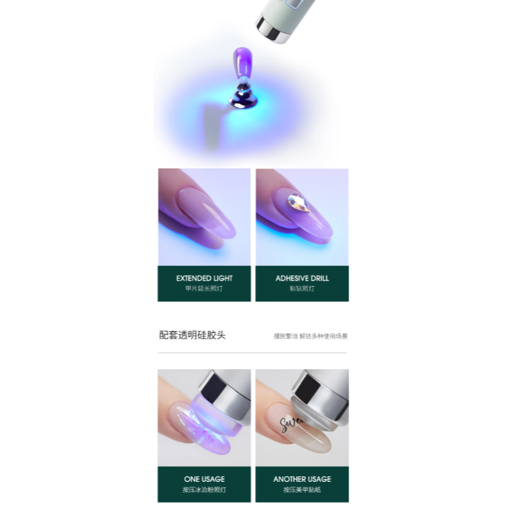 持美甲一字燈(現貨) 小型便攜款 / 迷你燈豬尾巴燈<真品平行輸入>-細節圖3