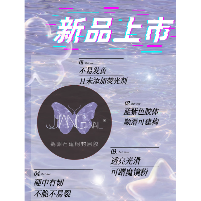 JJiang nail-麻薯底膠/ 果凍凝膠/ 稀光療/鵝卵石建構封層/免洗超亮封層15ml-細節圖6