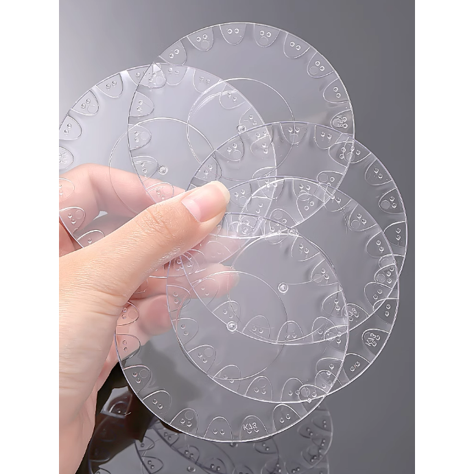 可拆卸打版透明圓盤色卡/壓克力可拆卸專業收納打版展示甲片-細節圖10