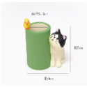 療癒系擺件/張嘴軟萌動物筆筒/童趣可愛卡通化妝刷收納筒筆筒-規格圖10