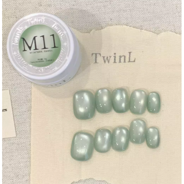 TwinL -系列M01-16 月亮上的你缎光貓眼(預購)/日系美甲光療膠罐裝甲油膠5g-規格圖9