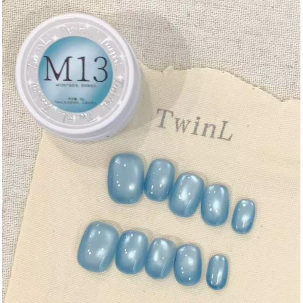 TwinL -系列M01-16 月亮上的你缎光貓眼(預購)/日系美甲光療膠罐裝甲油膠5g-規格圖9